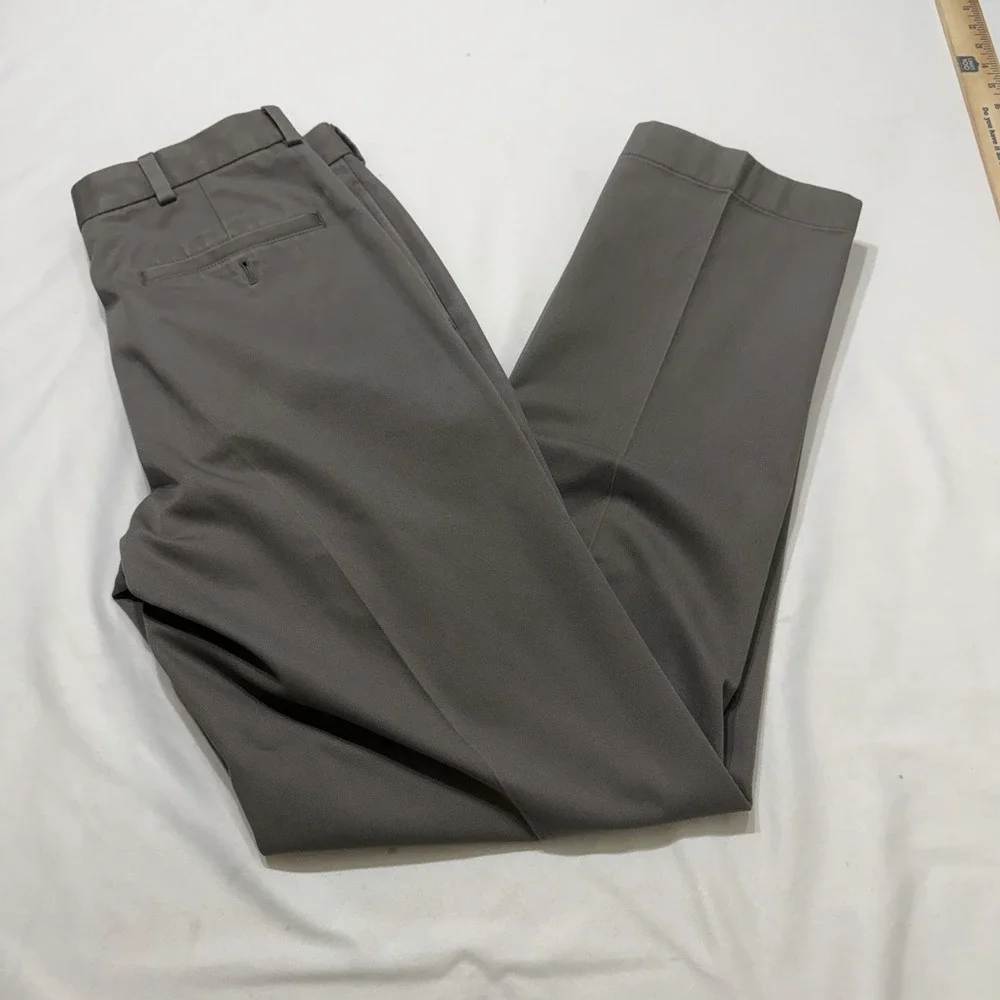 Brooks Brothers Advantage Chino Clark Pants Brown Flat Front Mens